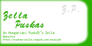 zella puskas business card